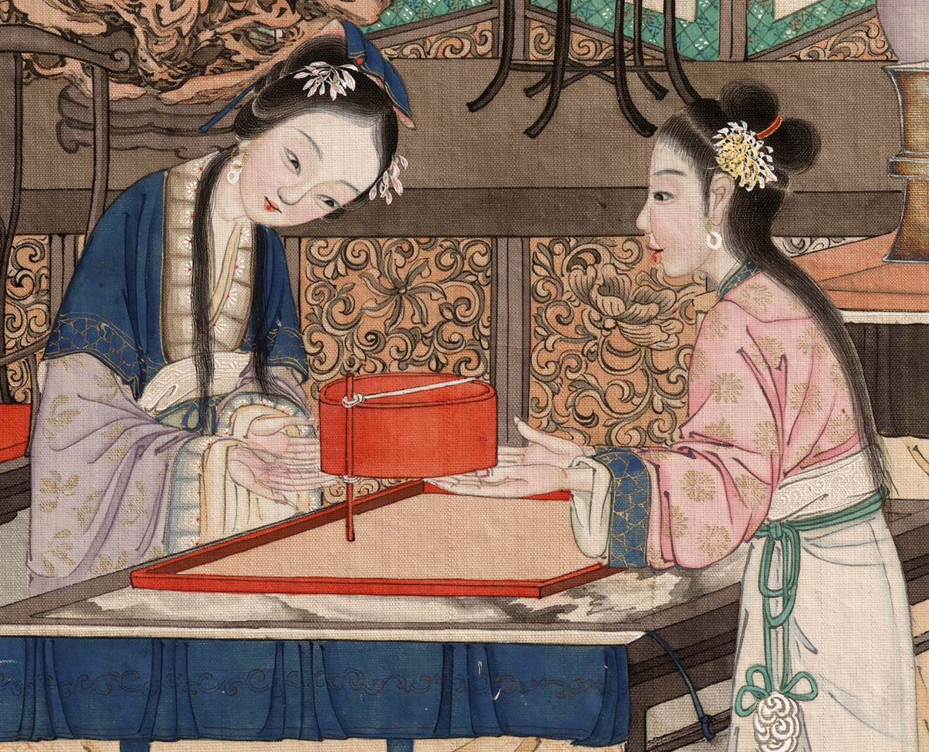 A fuji scene depicted in Dream of the Red Chamber (紅樓夢)